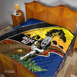warriors rugby anzac day quilt new zealand wahs tiki mascot rosemary starry night