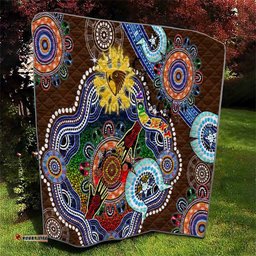 custom naidoc week 2024 hawthorn hawks quilt australia aboriginal dot painting