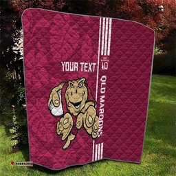 custom qld maroons rugby quilt cane toads polynesian pattern tropical vibes