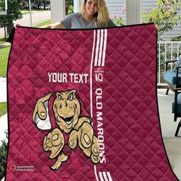custom qld maroons rugby quilt cane toads polynesian pattern tropical vibes