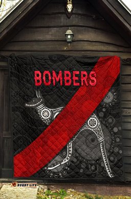 essendon premium quilt indigenous bombers black