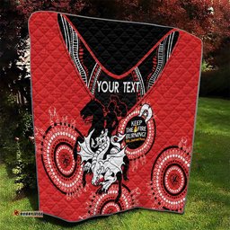 custom nrl dragons naidoc week quilt keep the fire burning indigenous art