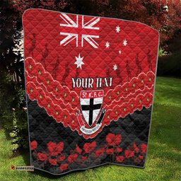 custom st kilda saints football quilt anzac lest we forget
