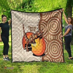thorny devil australia quilt baby moloch horridus with ants aboriginal art