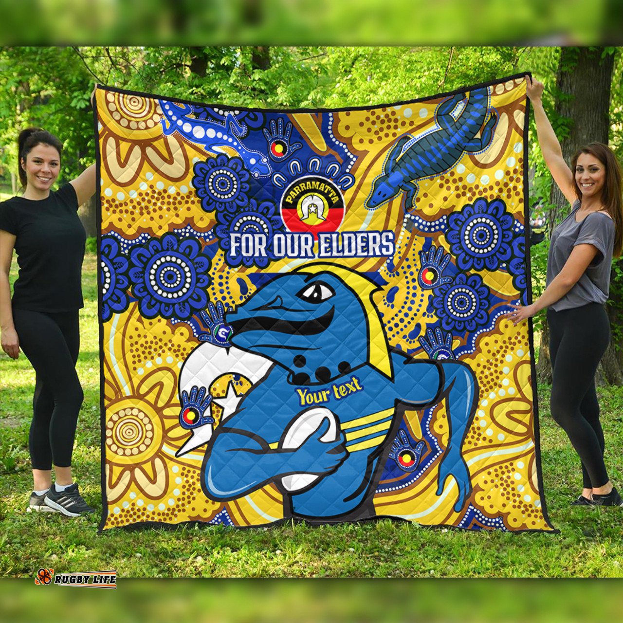 Parramatta Eels Naidoc Week Custom Quilt - For Our Elders Home Jersey Quilt