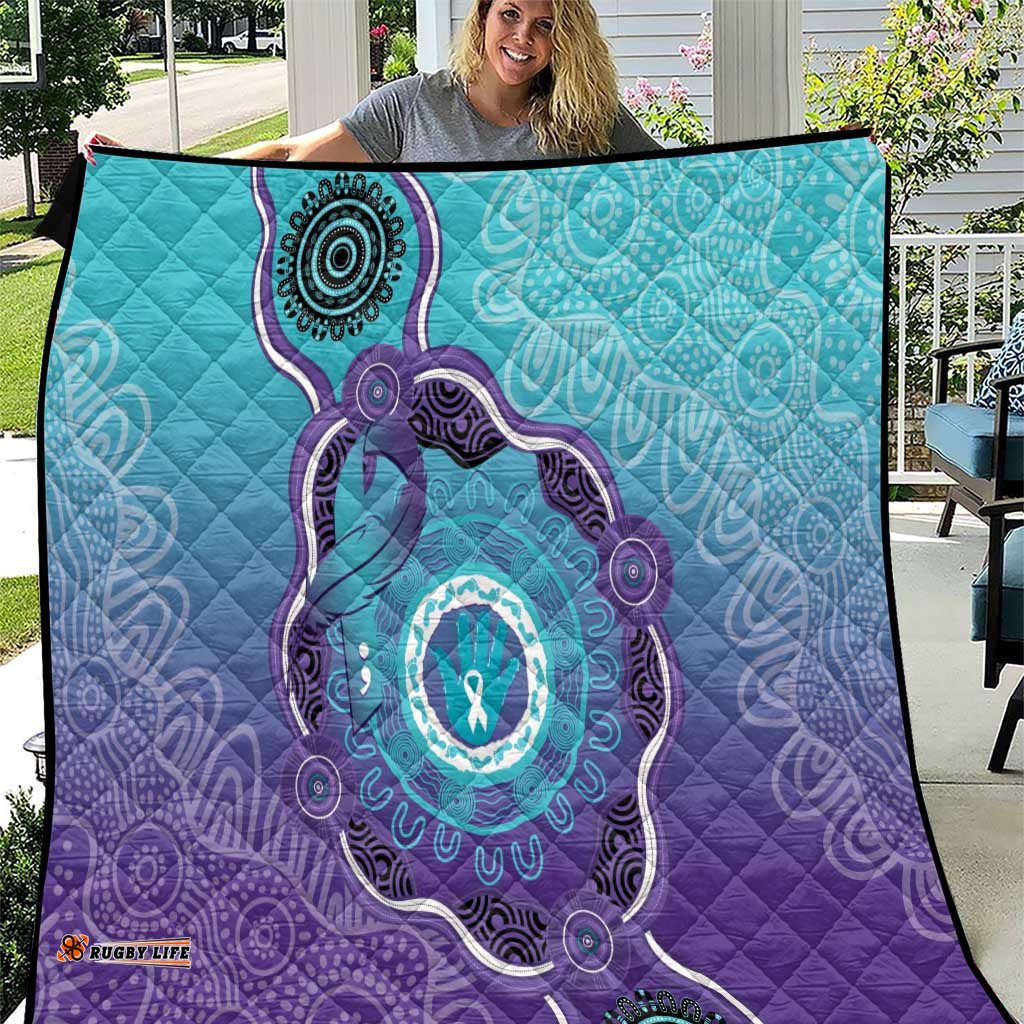 australia indigenous quilt suicide prevention month ribbon aboriginal art
