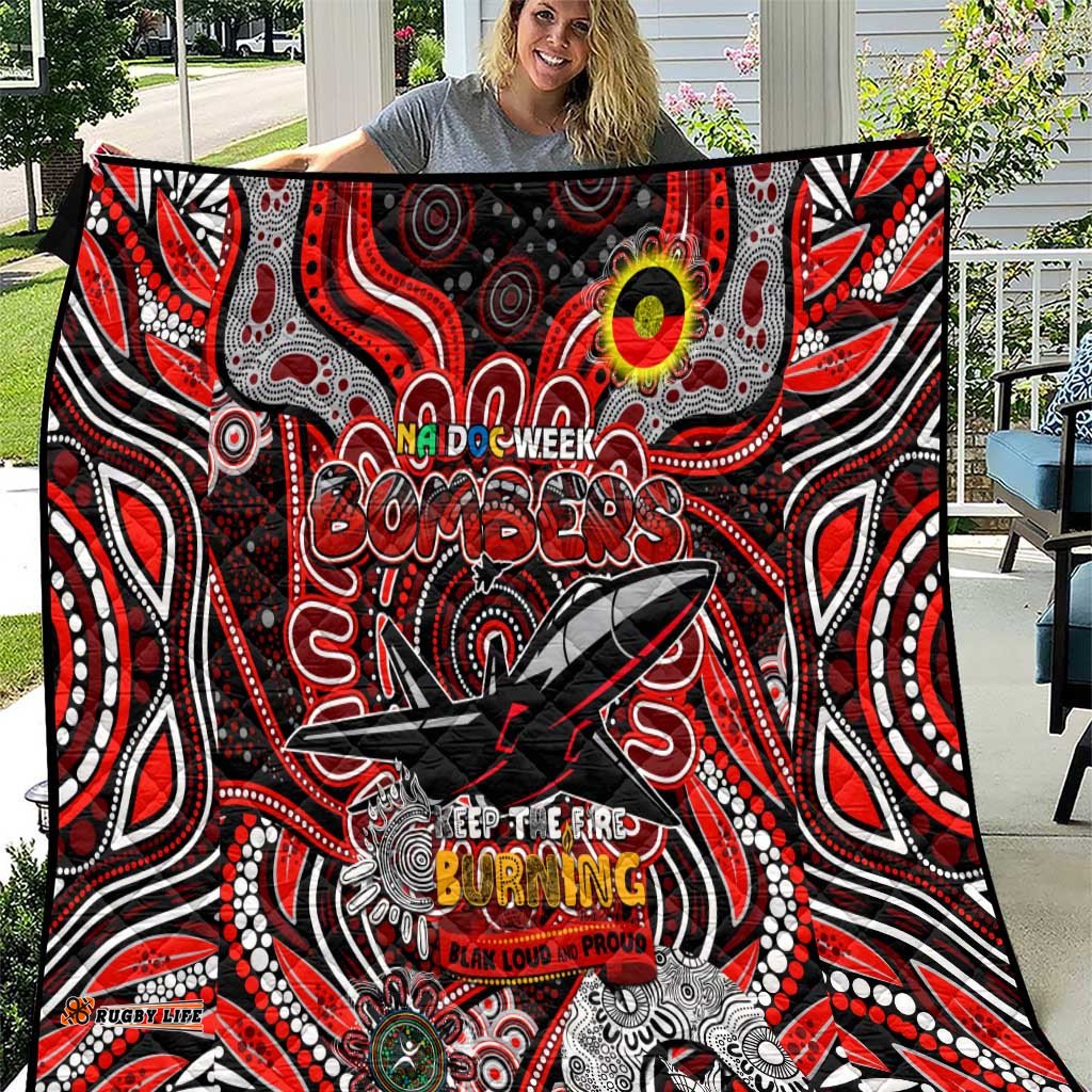 essendon bombers naidoc week 2024 quilt mascot football