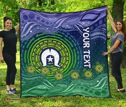 custom text torres strait islanders premium quilt aboriginal turtle