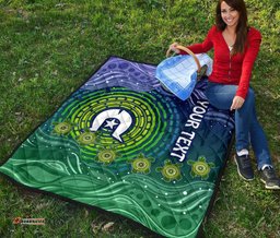 custom text torres strait islanders premium quilt aboriginal turtle
