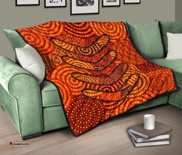 aboriginal premium quilt aboriginal boomerangs and dot circle