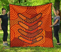 aboriginal premium quilt aboriginal boomerangs and dot circle