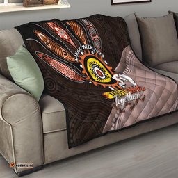 fire burning together naidoc 2024 quilt indigenous art