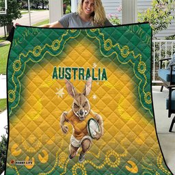 australia rugby 2024 quilt go wallabies aboriginal pattern