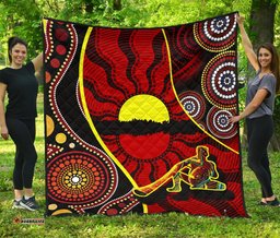 premium quilt australia aboriginal dots with didgeridoo