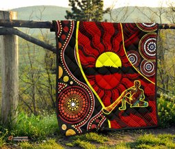 premium quilt australia aboriginal dots with didgeridoo