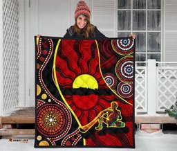 premium quilt australia aboriginal dots with didgeridoo