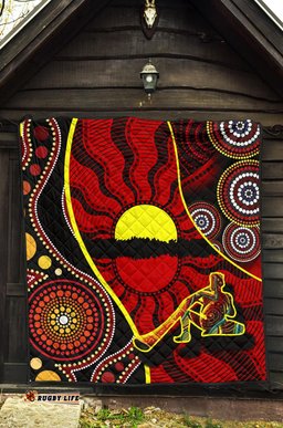 premium quilt australia aboriginal dots with didgeridoo