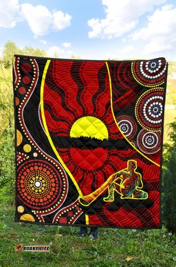 premium quilt australia aboriginal dots with didgeridoo
