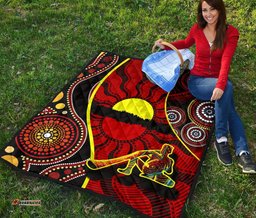 premium quilt australia aboriginal dots with didgeridoo