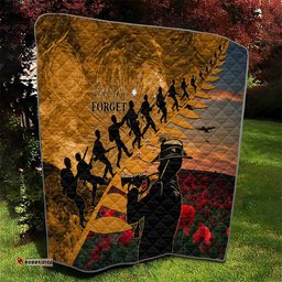 anzac day 2024 quilt silver fern with a trumpet soldier