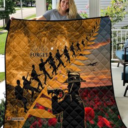 anzac day 2024 quilt silver fern with a trumpet soldier