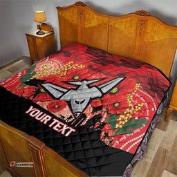custom essendon football anzac quilt gallipoli camouflage with poppies