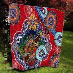 custom naidoc week 2024 essendon bombers quilt australia aboriginal dot painting
