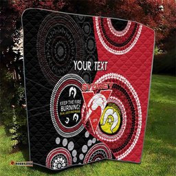 custom afl swans naidoc week quilt keep the fire burning indigenous art