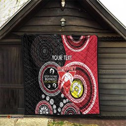 custom afl swans naidoc week quilt keep the fire burning indigenous art