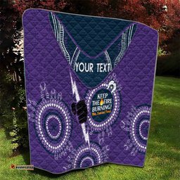 custom nrl storm naidoc week quilt keep the fire burning indigenous art