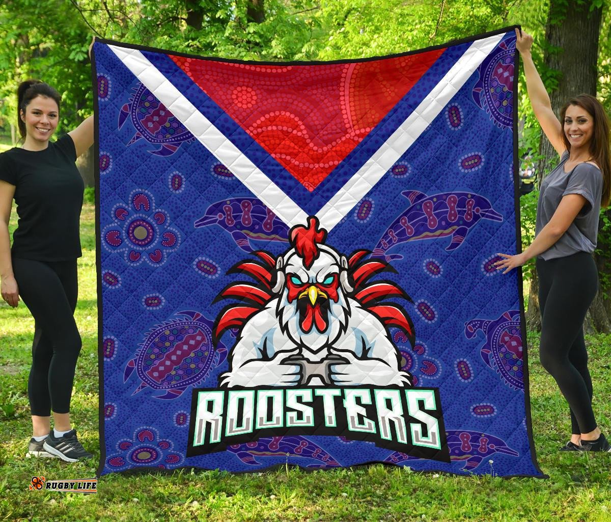 sydney roosters indigenous premium quilt prairie style no1