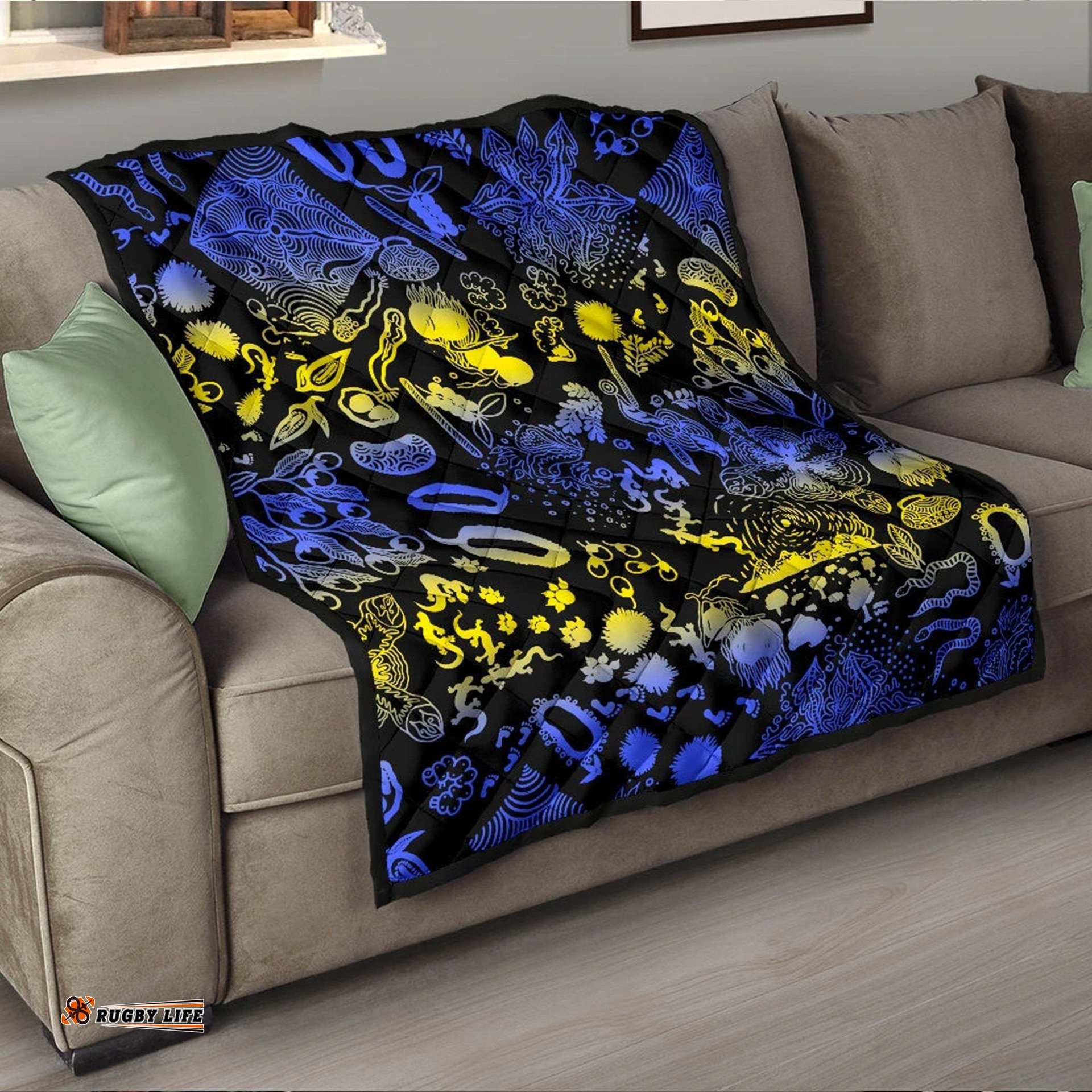 australia premium quilt australian aboriginal golden wattle