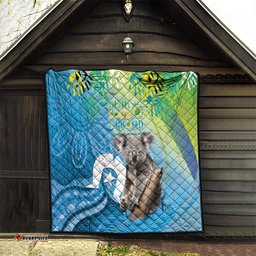 vivid minimal koala naidoc 2024 quilt aboriginal art style