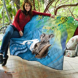 vivid minimal koala naidoc 2024 quilt aboriginal art style