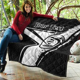 custom text brittany rugby personalised premium quilt breizh rugby