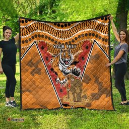 custom wests tigers rugby anzac quilt aboriginal and army patterns