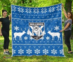 canterbury bankstown bulldogs quilt christmas ugly style