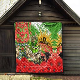 personalised mascot raiders anzac quilt lest we forget
