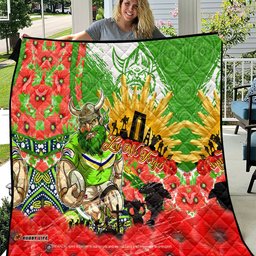 personalised mascot raiders anzac quilt lest we forget