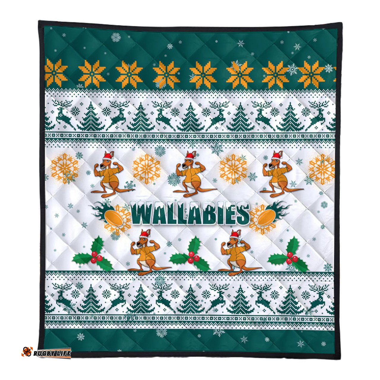 Australia Christmas Quilt - Wallabies Special Ugly Christmas Quilt