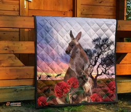 premium quilts kangaroo coverlets waratah landscape art ver01