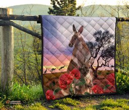 premium quilts kangaroo coverlets waratah landscape art ver01