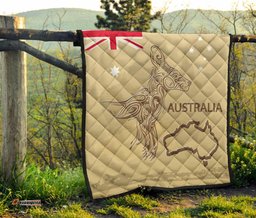 premium quilts australia map quilts vintage kangaroo & flag