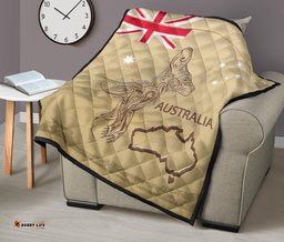 premium quilts australia map quilts vintage kangaroo & flag