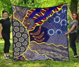aboriginal premium quilt australian boomerang dot painting art