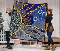 aboriginal premium quilt australian boomerang dot painting art