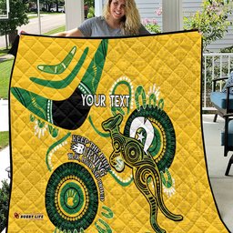 custom matildas naidoc week quilt australia kangaroo keep the fire burning yellow