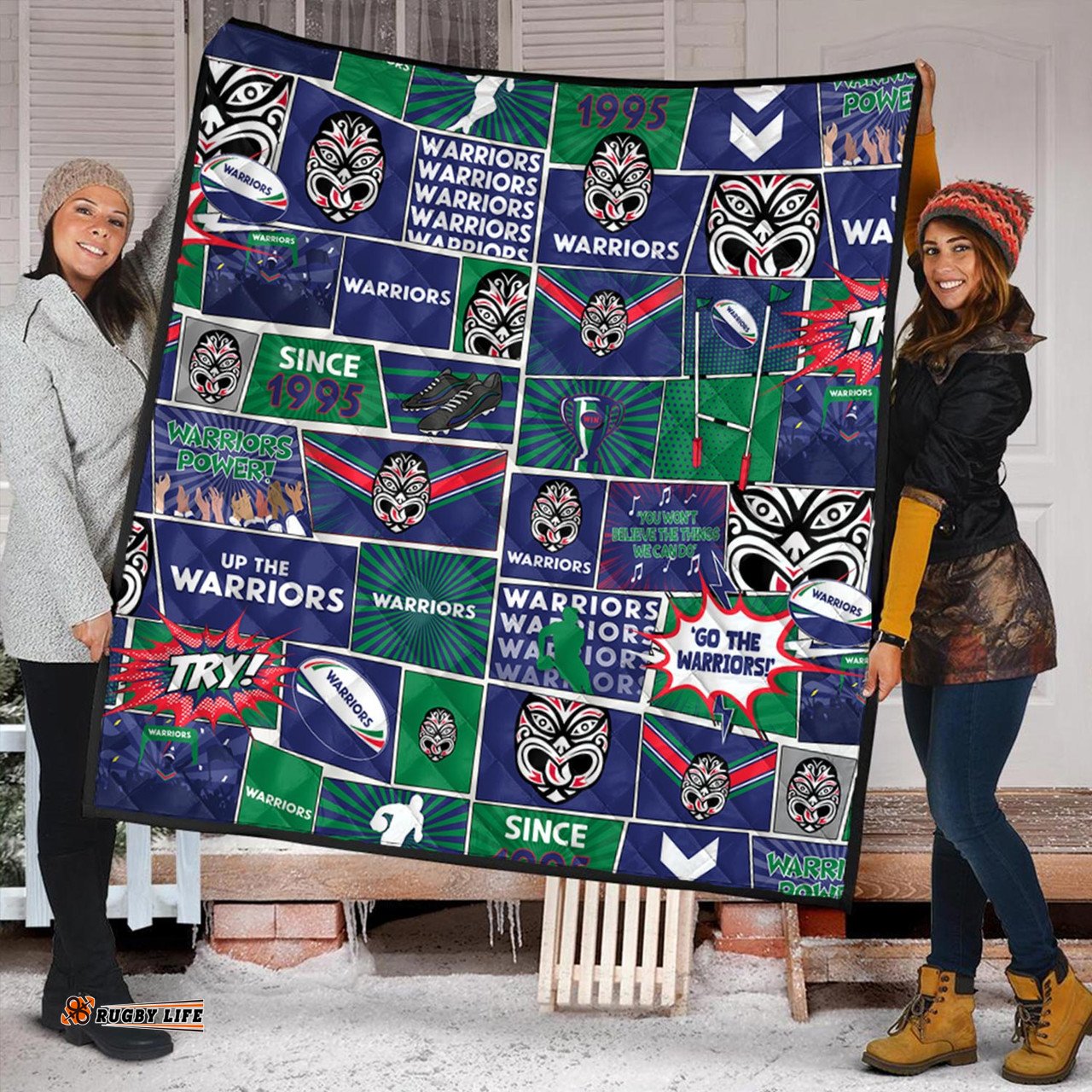 New Zealand Warriors Premium Quilt - Team Of Us Die Hard Fan Supporters Comic Style
