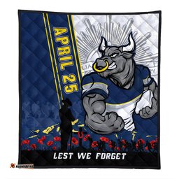 Amazing Aussie North Queensland Cowboys Anzac Day Lest We Forget Strong Fighting Spirit Quilt