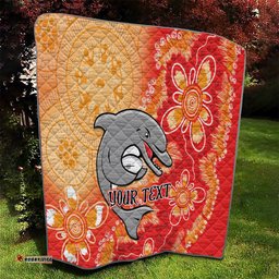 personalised dolphins naidoc week 2024 quilt aboriginal fire burning sparks